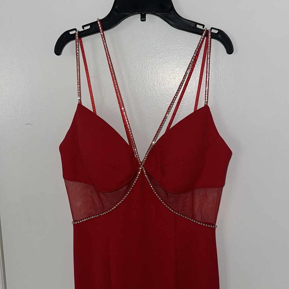 Red Gown - Custom No Tag / Size 4 - image 3